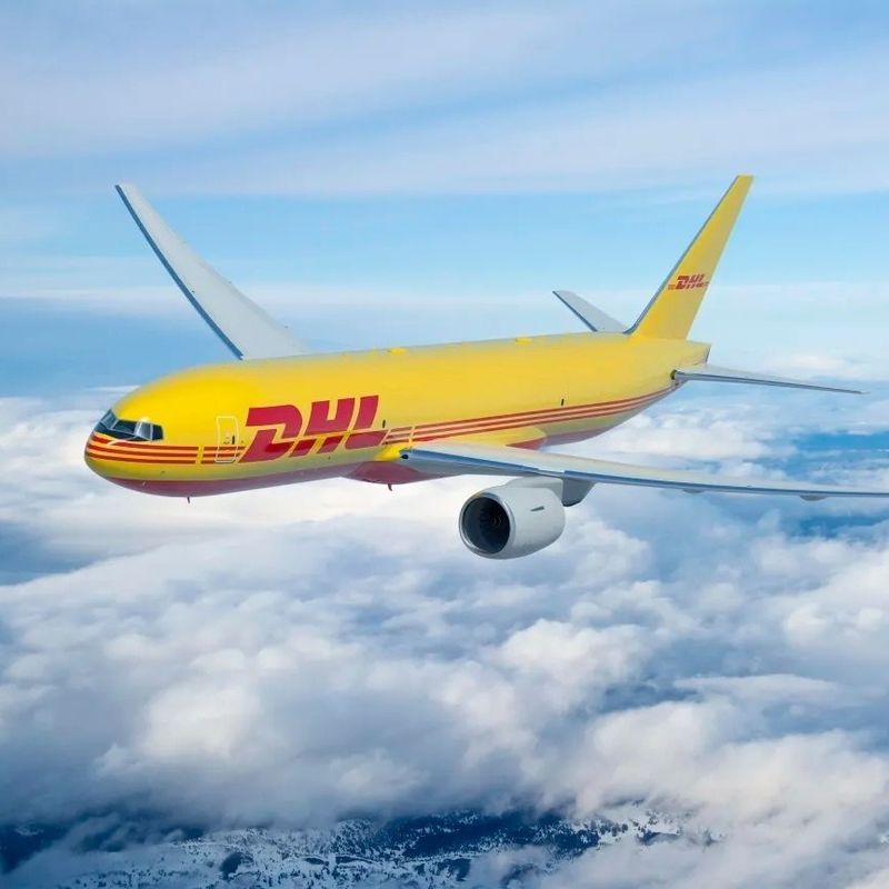 Logistica di distribuzione ed immagazzinare l'aereo da trasporto di DHL della gestione di servizi all'itinerario di commercio dei Paesi Bassi